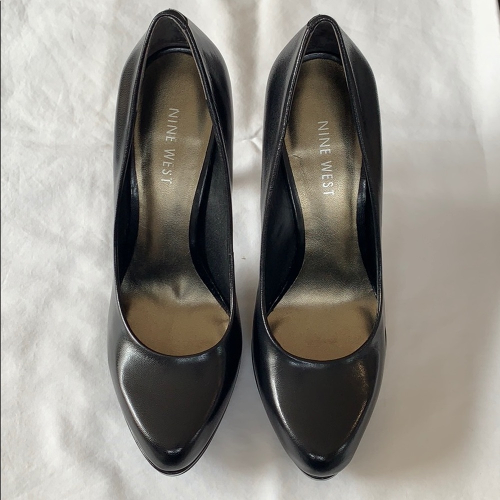 Nine West Leather Platform Pumps